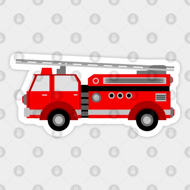 Kids Fire Truck For Boys & Girls Sticker by Pine Hill Goods